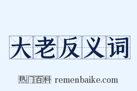 大老反义词是什么意思的图片